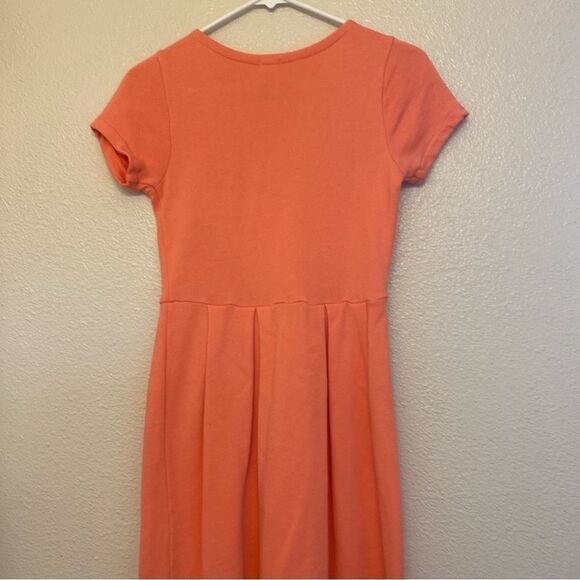 Crewcuts J Crew Girls orange cozy t Shirt Dress necklace embellishment 12 - Picture 4 of 10